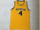 Michigan Wolverines #4 Chirs Webber Gole Basketball Jersey