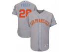 Men's San Francisco Giants #28 Buster Posey Majestic Gray Father's Day Flex Base Jersey