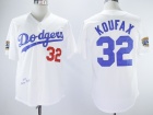 Los Angeles Dodgers #32 Sandy Koufax White 1958 Throwback Jersey