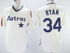 Houston Astros #34 Nolan Ryan Cream Throwback Jersey