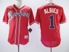 Atlanta Braves #1 Ozzie Albies Red Cool Base Jersey