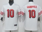 Women San Francisco 49ers #10 Jimmy Garoppolo White Color Rush Limited Football Jersey