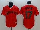 Los Angeles Angels #17 Shohei Ohtani Red Memorial Day Cool Base Jersey