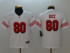 Youth San Francisco 49ers #80 Jerry Rice White Color Rush Limited Football Jersey