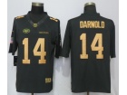 New York Jets #14 Sam Darnold Gold Anthracite Salute To Service Limited Jersey