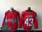 Adidas Washington Capitals #43 Tom Wilson Red With 2018 Stanley Cup Champions Patch Hockey Jersey