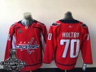 Adidas Washington Capitals #70 Braden Holtby Red With 2018 Stanley Cup Champions Patch Hockey Jersey