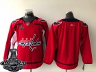 Adidas Washington Capitals Blank Red With 2018 Stanley Cup Champions Patch Hockey Jersey