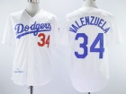 Los Angeles Dodgers #34 Fernando Valenzuela White 1981 Throwback Jersey