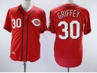 Cincinnati Reds #30 Ken Griffey Jr Red  Throwback Jersey