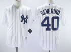 New York Yankees #40 Luis Severino White with Name Cool Base Jersey