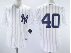 New York Yankees #40 Luis Severino White without Name Cool Base Jersey