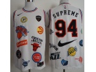 Supreme Links up With Nike x NBA for Logo Jerseys #94 White