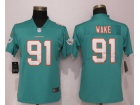 Women Miami Dolphins #91 Cameron Wake Green Vapor Untouchable Limited Jersey