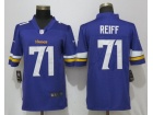 Minnesota Vikings #71 Riley Reiff Purple Vapor Untouchable Limited Jersey