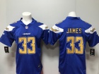 Los Angeles Chargers #33 Derwin James Blue Color Rush Limited Jersey