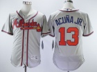 Atlanta Braves #13 Ronald Acuna Jr. Gray Flex Base Jersey