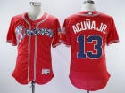 Atlanta Braves #13 Ronald Acuna Jr. Red Flex Base Jersey