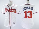 Atlanta Braves #13 Ronald Acuna Jr. White Flex Base Jersey