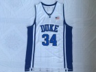 Duke Blue Devils #34 Wendell Carter Jr White College Basketball Jersey