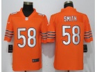 Chicago Bears #58 Roquan Smith Orange Vapor Untouchable Limited Jersey