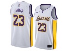 Nike Los Angeles Lakers #23 LeBron James White Basketball Jersey