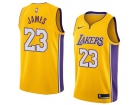 Nike Los Angeles Lakers #23 LeBron James Gold Basketball Jersey