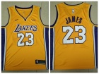 Nike Los Angeles Lakers #23 LeBron James Gold Basketball Jersey