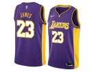 Nike Los Angeles Lakers #23 LeBron James Purple Basketball Jersey