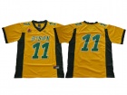 North Dakota State Bison #11 Carson Wentz Yellow NCAA Football Jersey