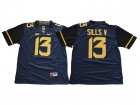 West Virginia Mountaineers #13 David Sills V Navy Blue College Football Jerseys