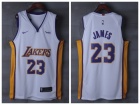 Nike Los Angeles Lakers #23 LeBron James White Player Basketball Jersey