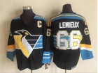 Pittsburgh Penguins #66 Mario Lemieux Black Throwback Hockey Jersey