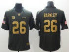 New York Giants #26 Saquon Barkley Gold Anthracite Salute to Service Limited Football Jersey