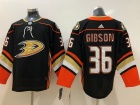 Adidas Anaheim Ducks #36 John Gibson Black Hockey Jersey