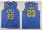 Nike Los Angeles Lakers #23 LeBron James Blue MPLS Basketball Jersey