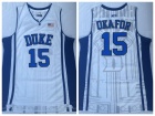 Duke Blue Devils #15 Jahlil Okafor White College Basketball Jersey