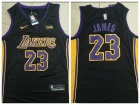 Nike Los Angeles Lakers #23 LeBron James Black Basketball Jersey