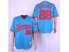 Minnesota Twins #28 Bert Blyleven Blue Throwback Jerseys