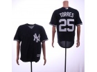 New York Yankees #25 Gleyber Torres Blue Cool Base Jersey