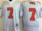 Atlanta Falcons #7 Michael Vick White Throwback Football Jersey