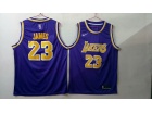 Nike Los Angeles Lakers #23 LeBron James Purple New Style Basketball Jersey