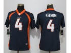 Womens Denver Broncos #4 Case Keenum Blue Vapor Limited Jersey