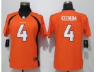 Womens Denver Broncos #4 Case Keenum Orange Vapor Limited Jersey