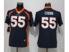 Womens Denver Broncos #55 Bradley Chubb Blue Vapor Limited Jersey