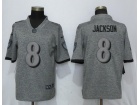 Baltimore Ravens #8 Lamar Jackson Gridiron Gray Limited Jersey