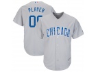 Men's Chicago Cubs Majestic Gray Road Cool Base Custom Jersey