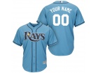 Men's Tampa Bay Rays Majestic Light Blue Cool Base Custom Jersey