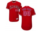 Men's Los Angeles Angels Majestic Alternate Scarlet Flex Base Authentic Collection Custom Jersey