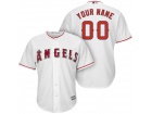 Men's Los Angeles Angels Majestic White Cool Base Custom Jersey